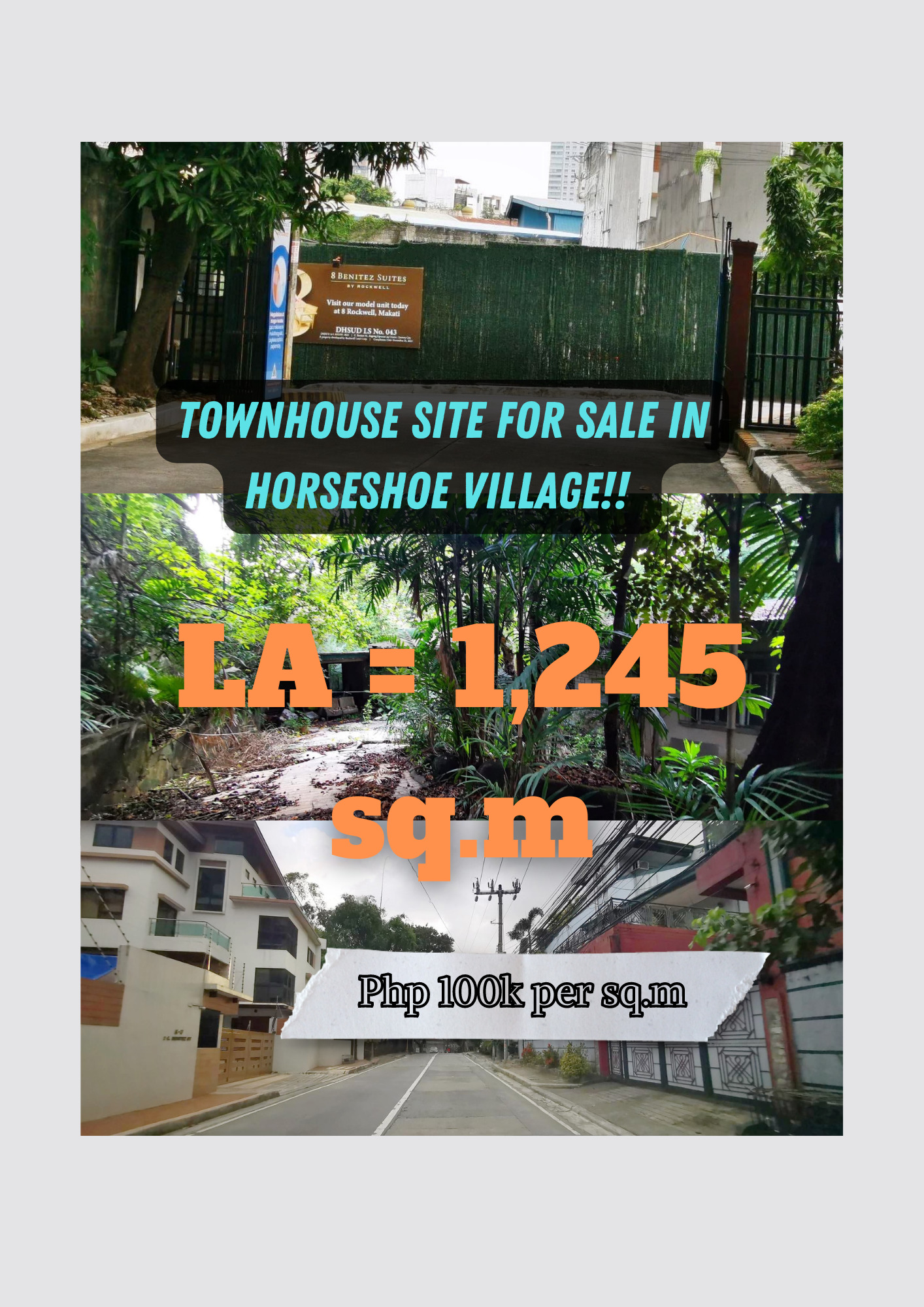 TOWNHOUSE SITE FOR SALE in Horseshoe Village, Quezon City‼️