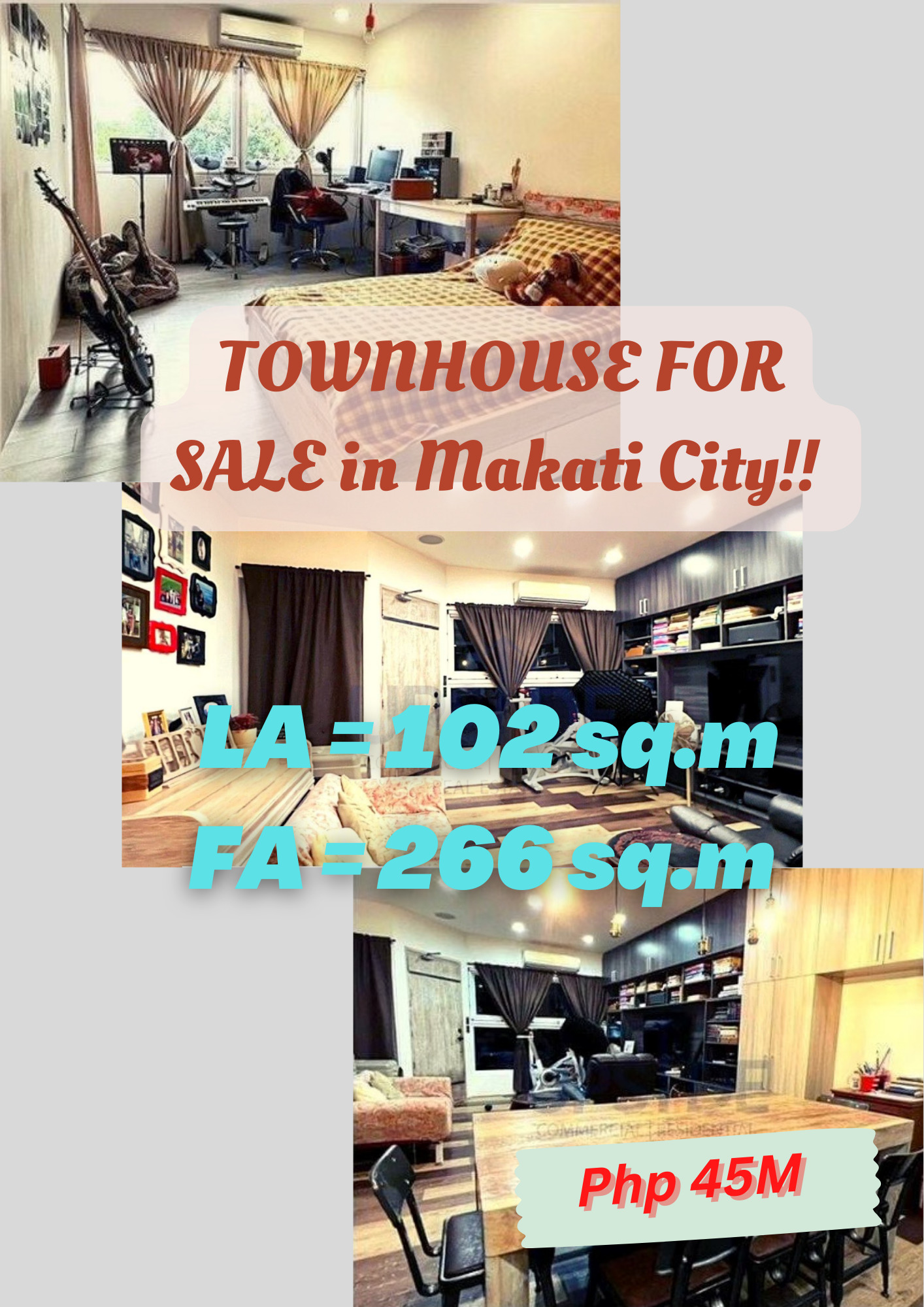 TOWNHOUSE FOR SALE in Palm Village, Makati City‼️