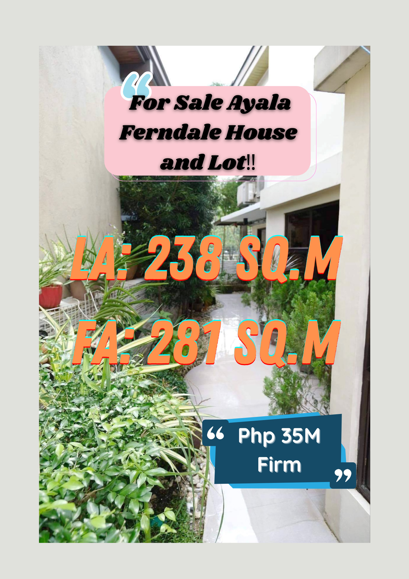 For Sale Ayala Ferndale Homes, Quezon City – House and Lot‼️