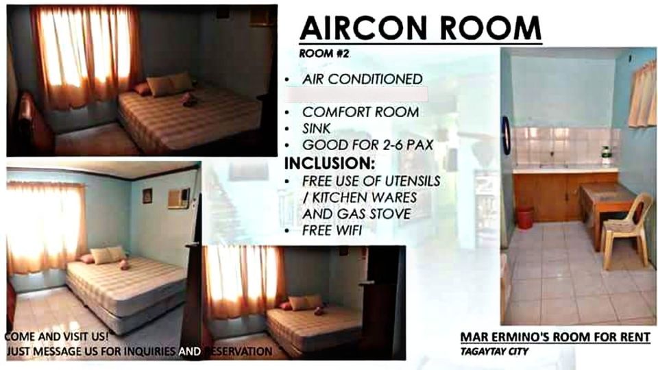 Room for rent in Tagaytay City overnight 800-2200