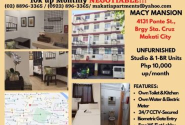 Apartment for rent in Sta Cruz Makati  1br near Makati Medical Center