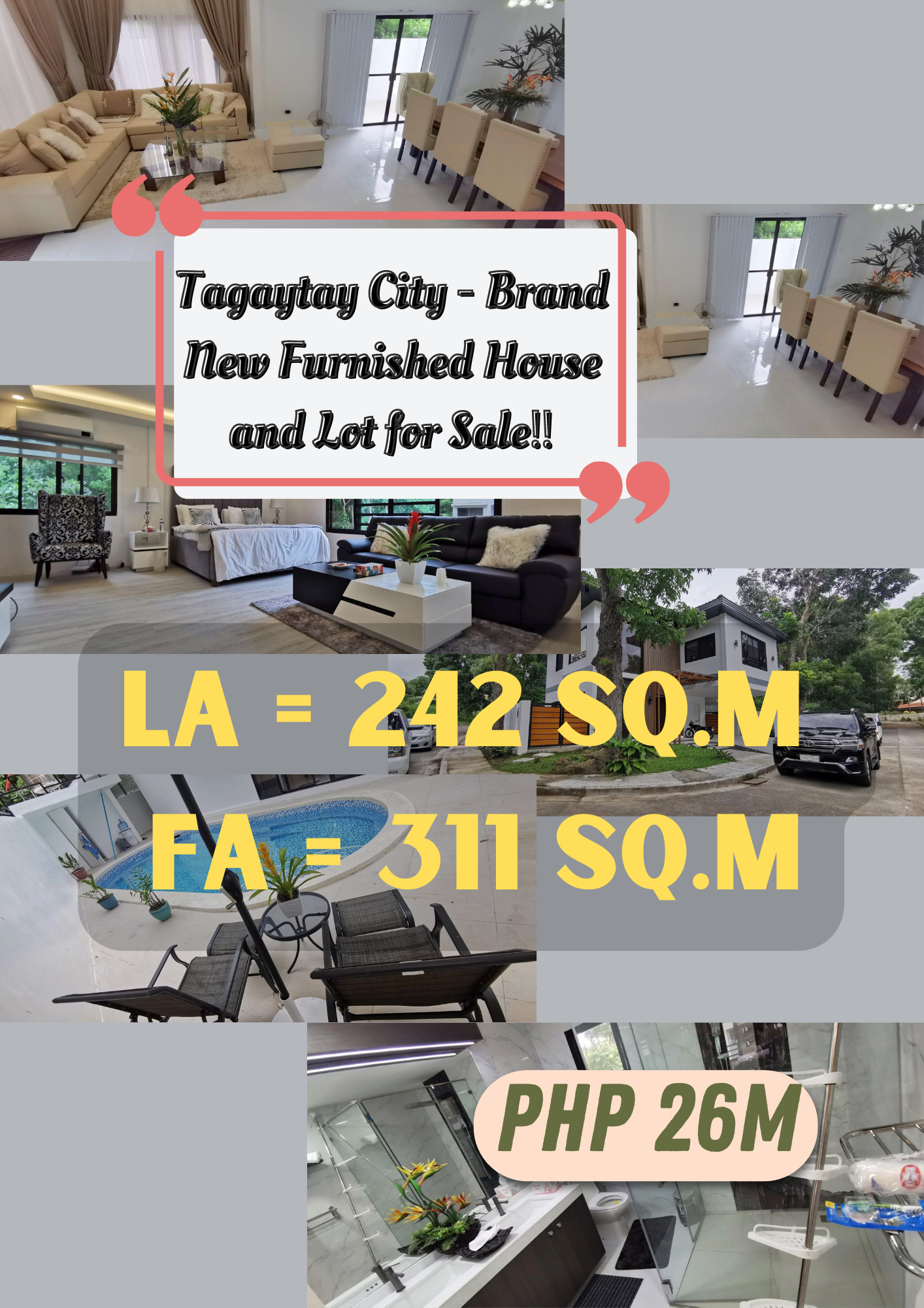 Tagaytay City – Brand New Furnished House and Lot for Sale‼️
