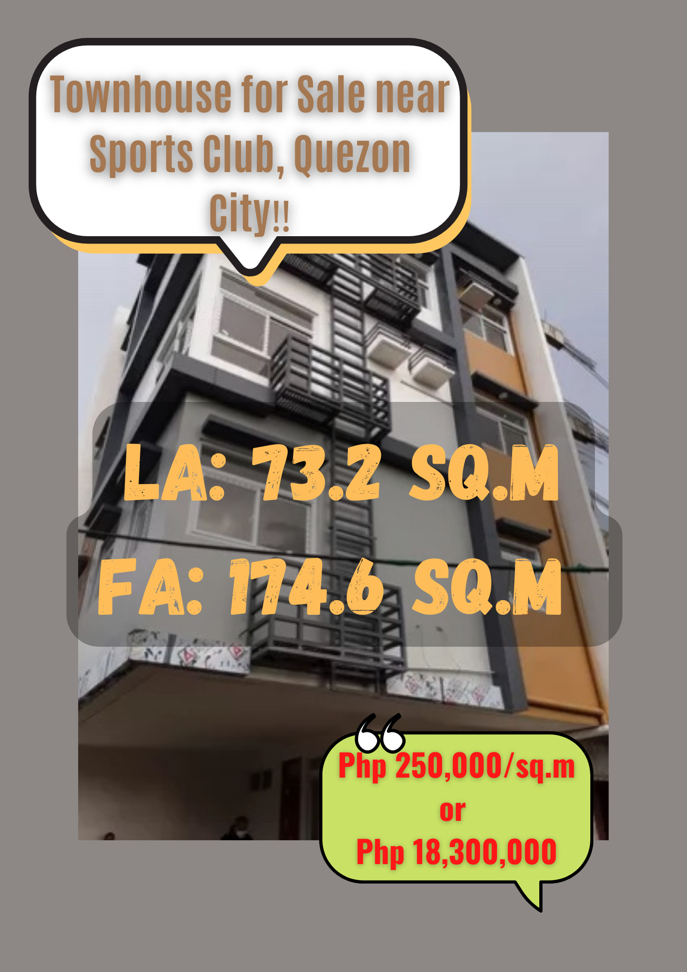 Townhouse for Sale near Sports Club, Quezon City‼️