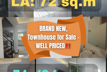 BRAND NEW, Townhouse for Sale – WELL PRICED‼️