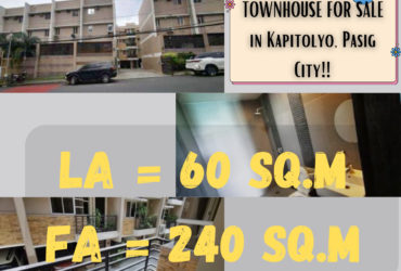 TOWNHOUSE FOR SALE in Kapitolyo, Pasig City‼️