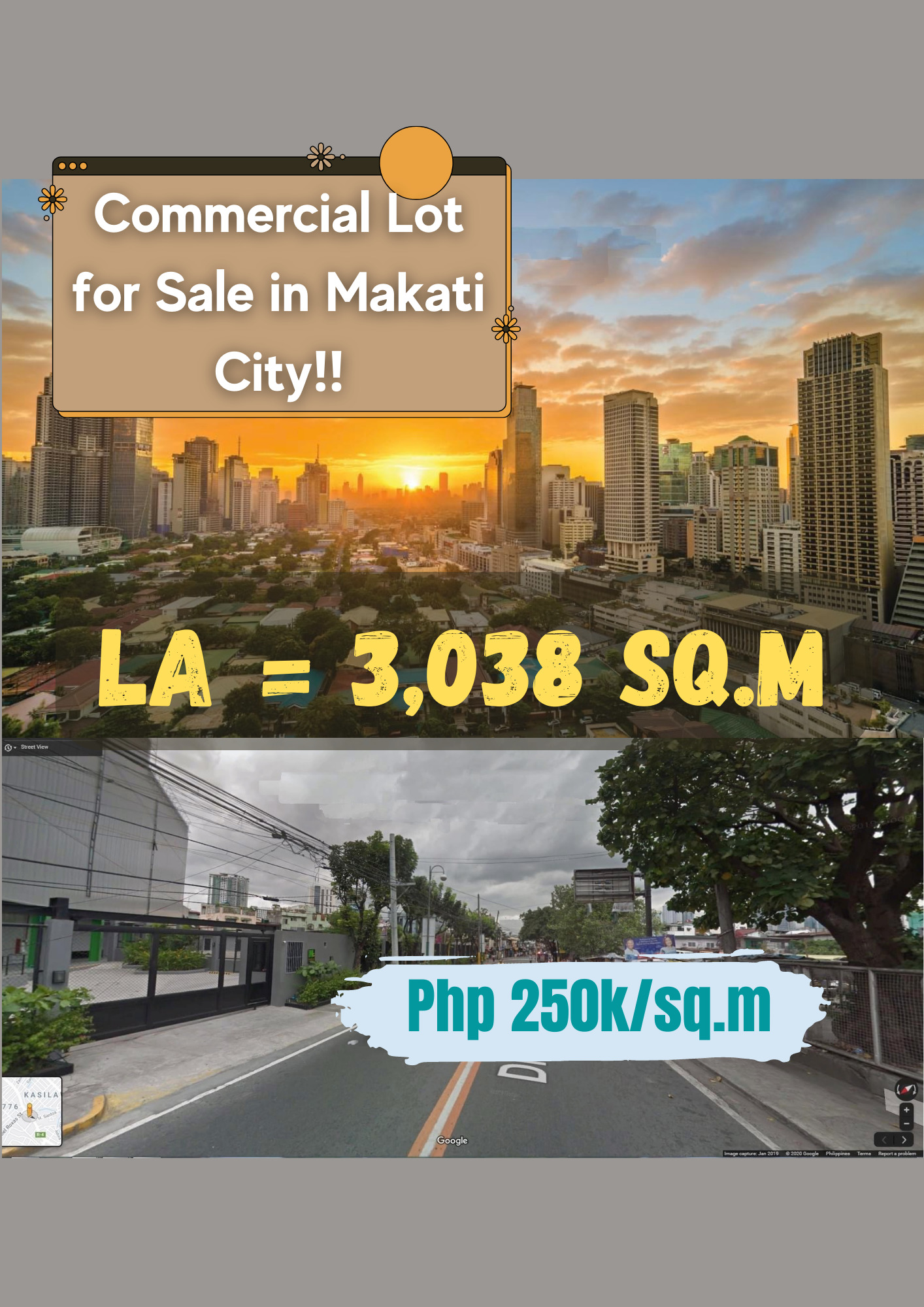 Commercial lot for Sale in Barangay Tejeros, Makati City or BEST OFFER‼️