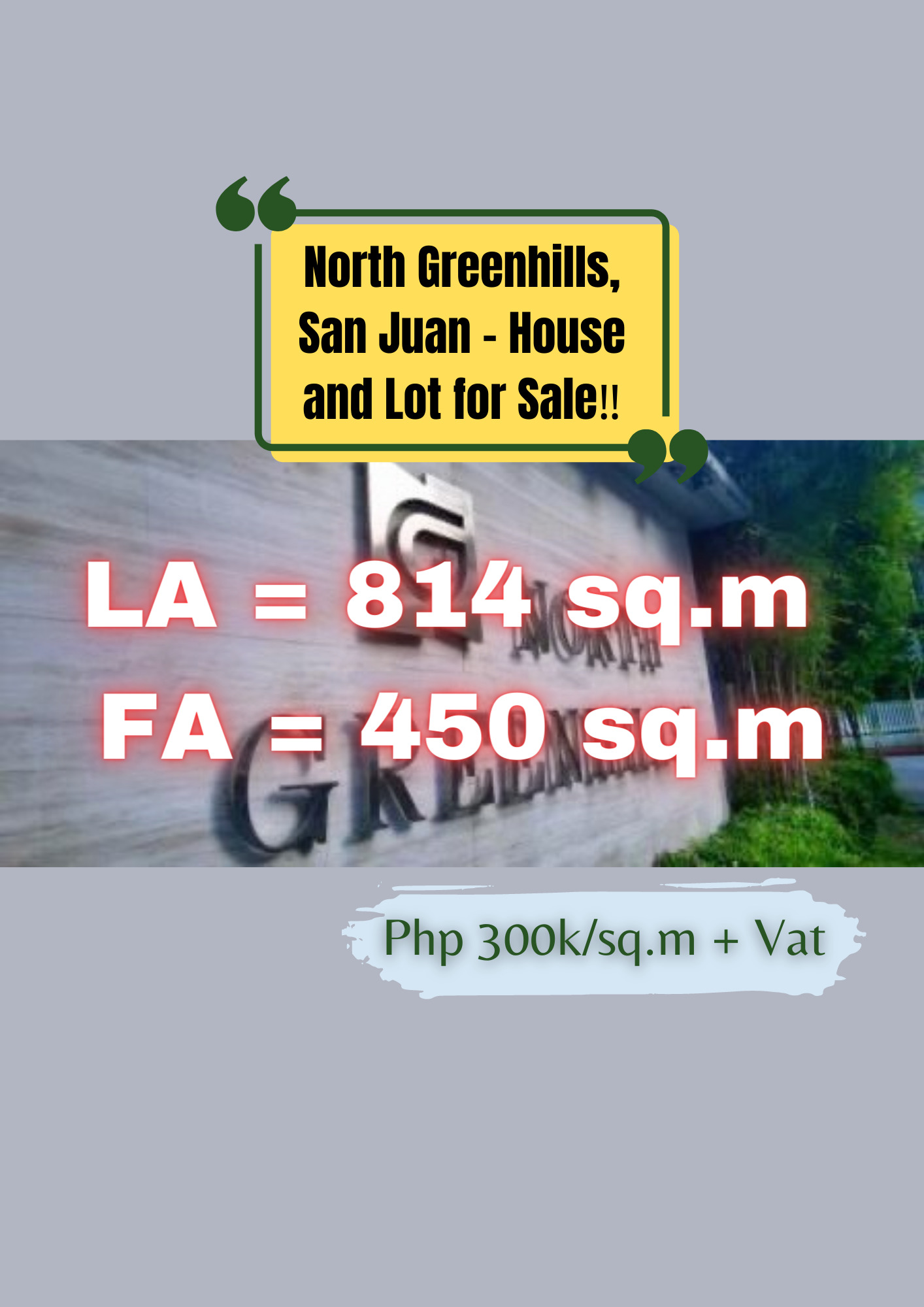 North Greenhills, San Juan – House and Lot for Sale‼️