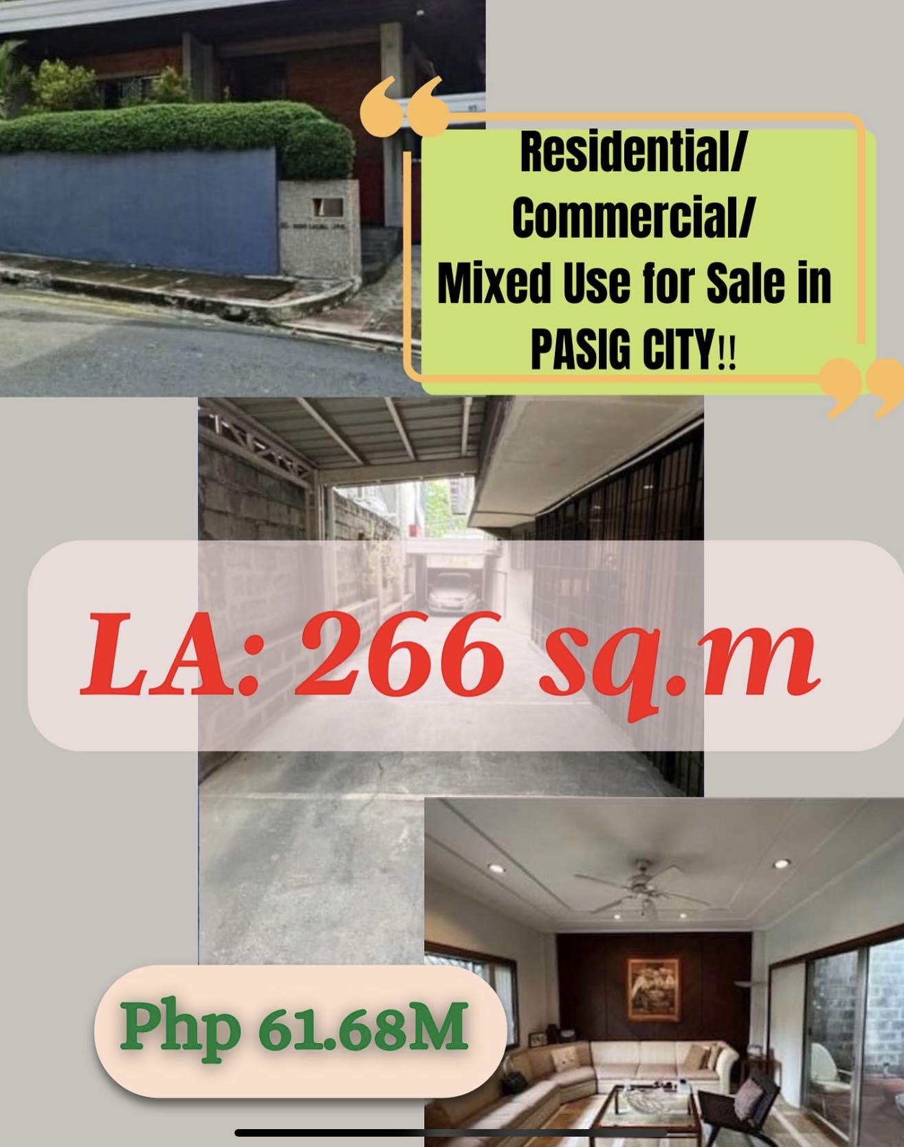 Residential/Commercial/Mixed Use for Sale in PASIG CITY‼️