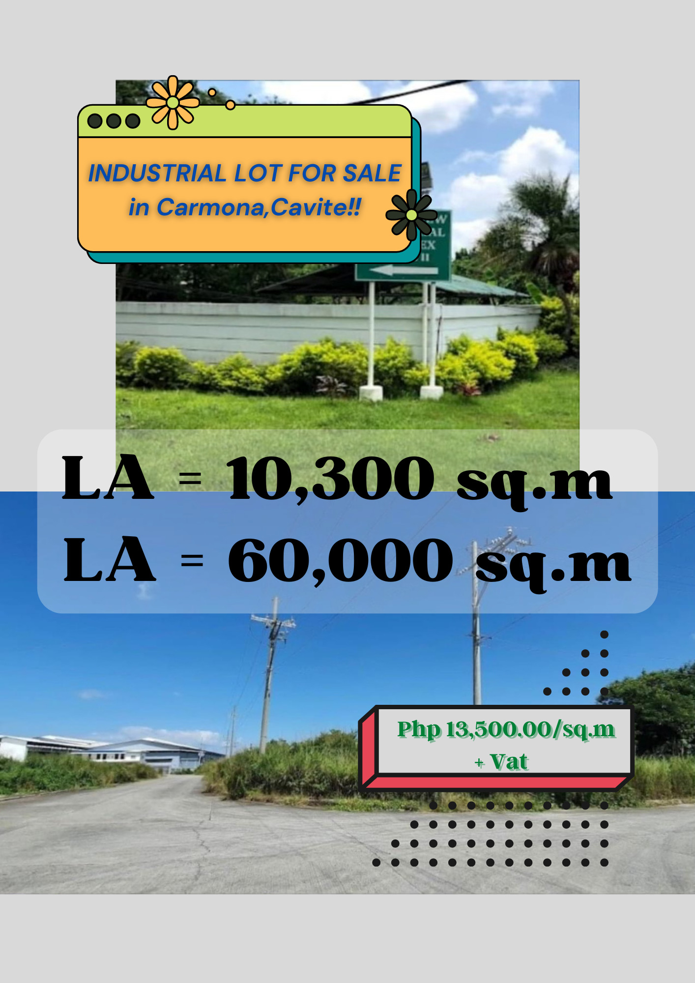 INDUSTRIAL LOT FOR SALE in Carmona, Cavite‼️
