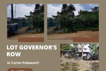 BUY THIS RARE LOT GOVERNOR’S ROW in Coron Palawan‼️