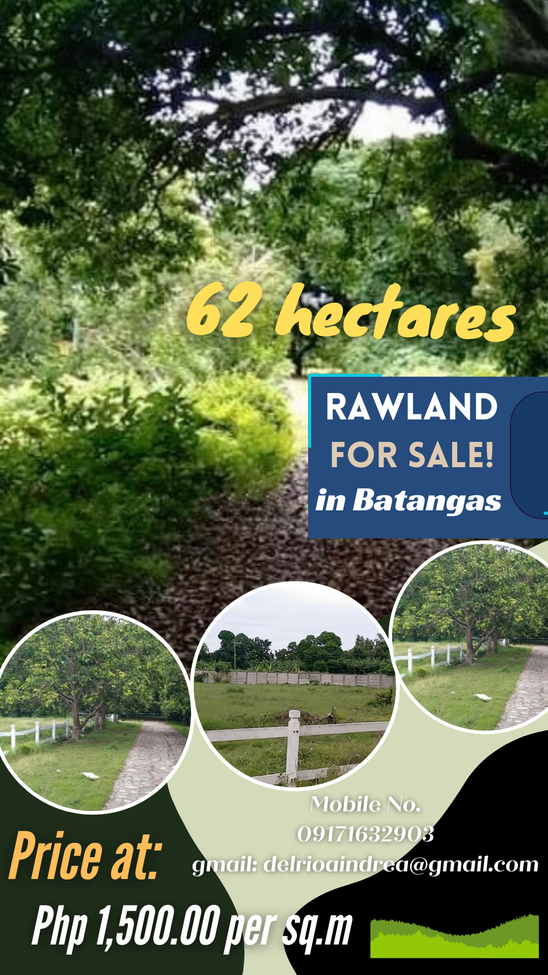 Rawland for Sale in Batangas – OWNER MOTIVATED‼️