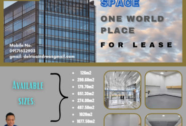 Office Space for Lease in One World Place, BGC, Taguig‼️