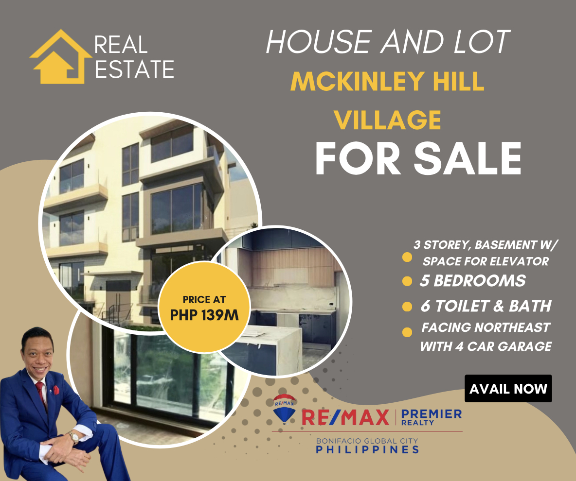 House and Lot for Sale in Mckinley Hill Village, Taguig City‼️