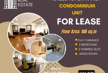 Condominium for Lease in Forbes Tower Manila‼️