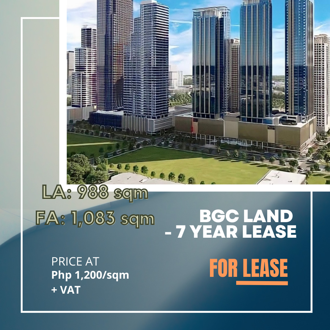 BGC Land for Lease in Taguig City – 7 year lease‼️