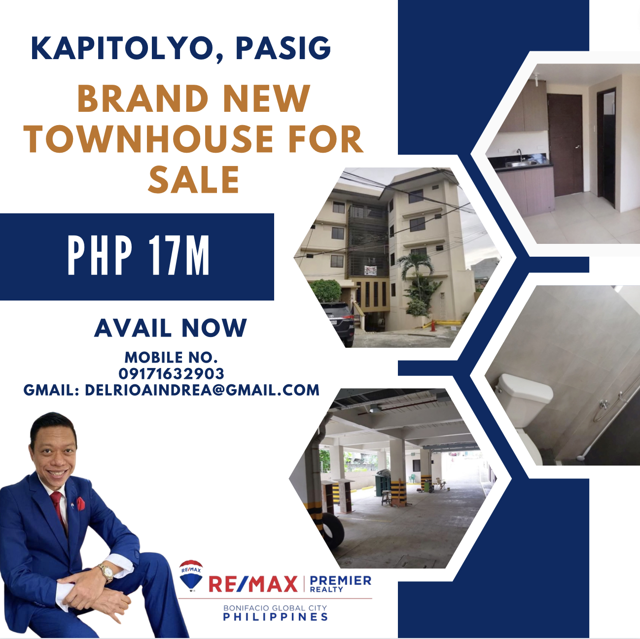 Kapitolyo, Pasig – Brand New Townhouse for Sale‼️