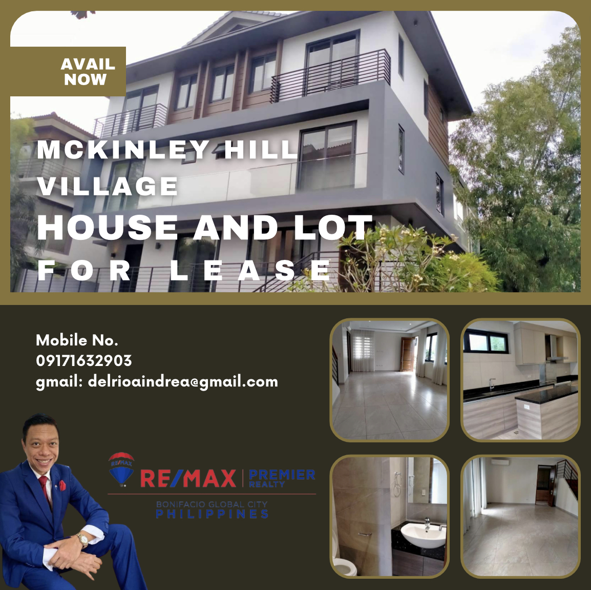 Mckinley Hill Village House and Lot for Lease‼️