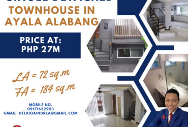 BRAND NEW SINGLE DETACHED TOWNHOUSE in Ayala Alabang‼️
