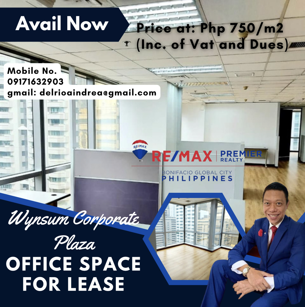 OFFICE SPACE FOR LEASE in Wynsum Corporate Plaza‼️
