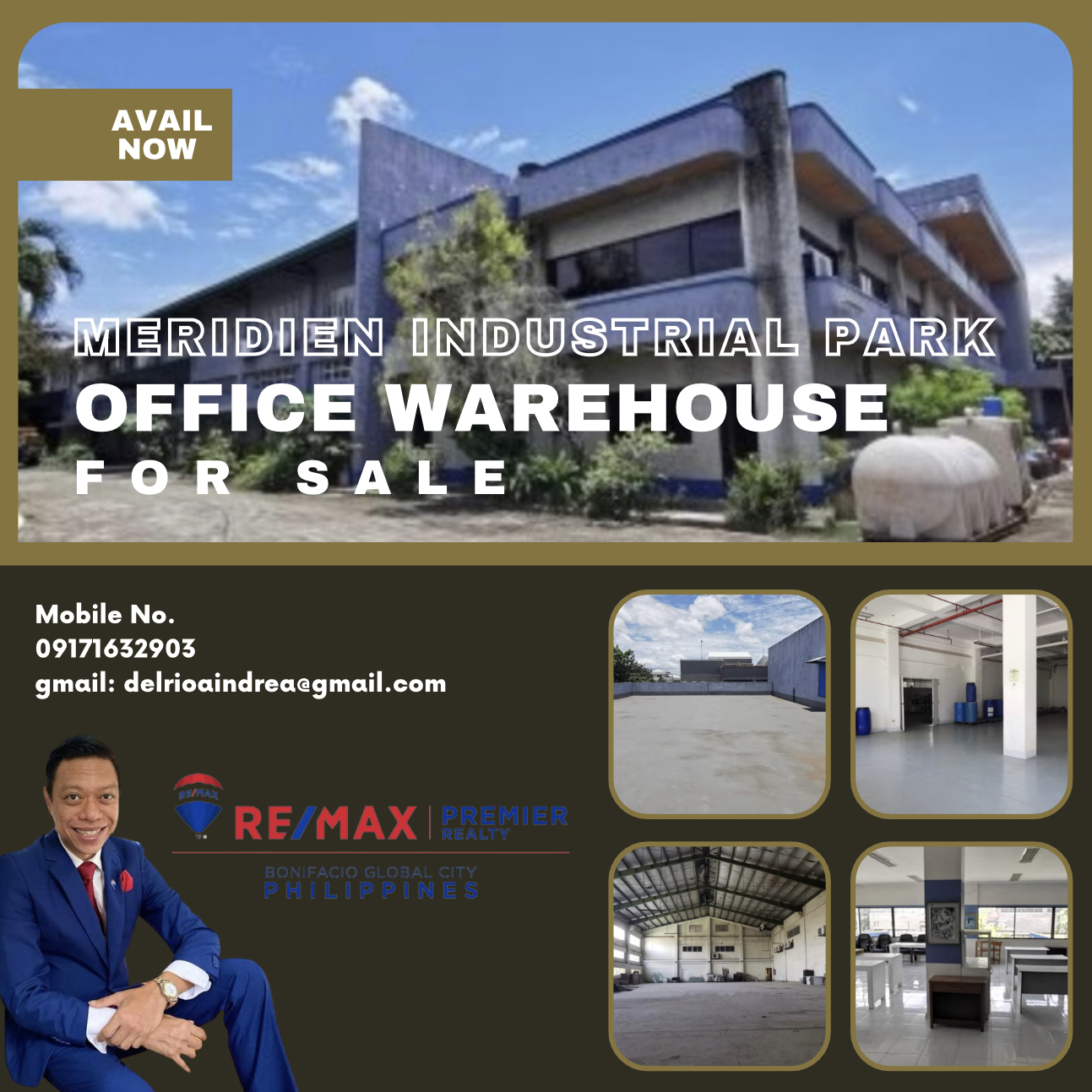 Meridien Industrial Park, Silang, Cavite – Office Warehouse for Sale‼️