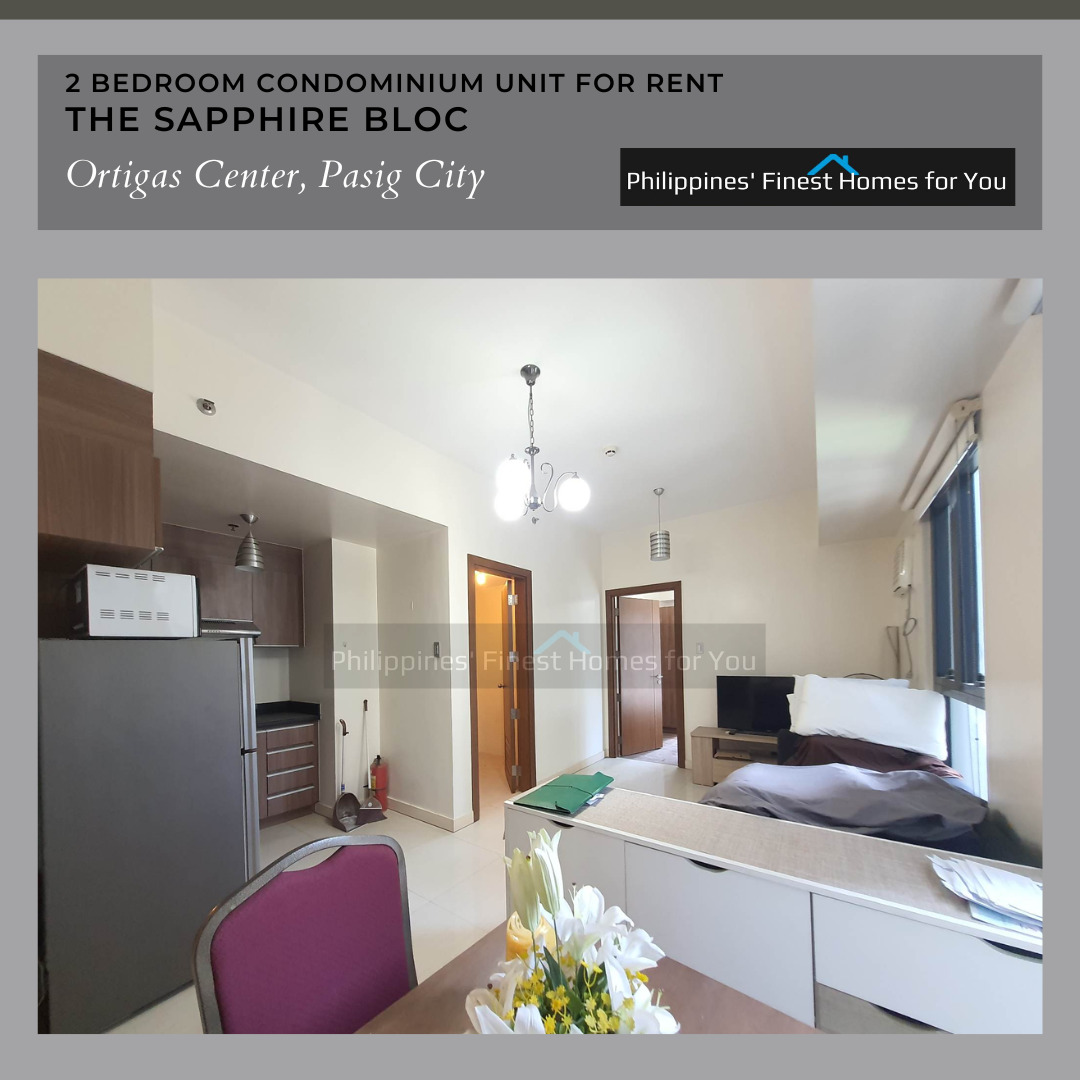 Private: 2 Bedroom Condominium Unit at The Sapphire Bloc for Rent!