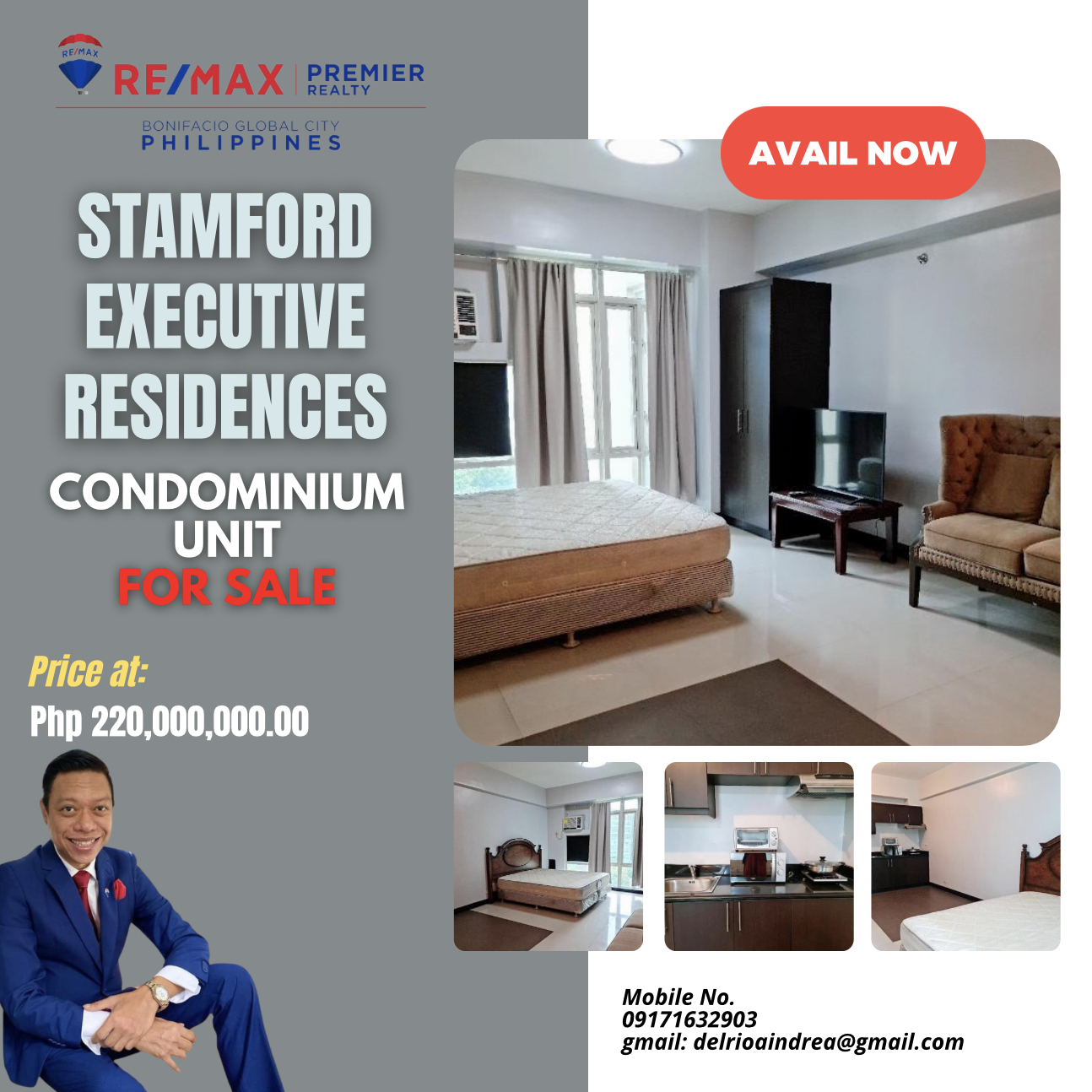 FOR SALE Condominium Unit in Stamford Executive Residences Taguig‼️