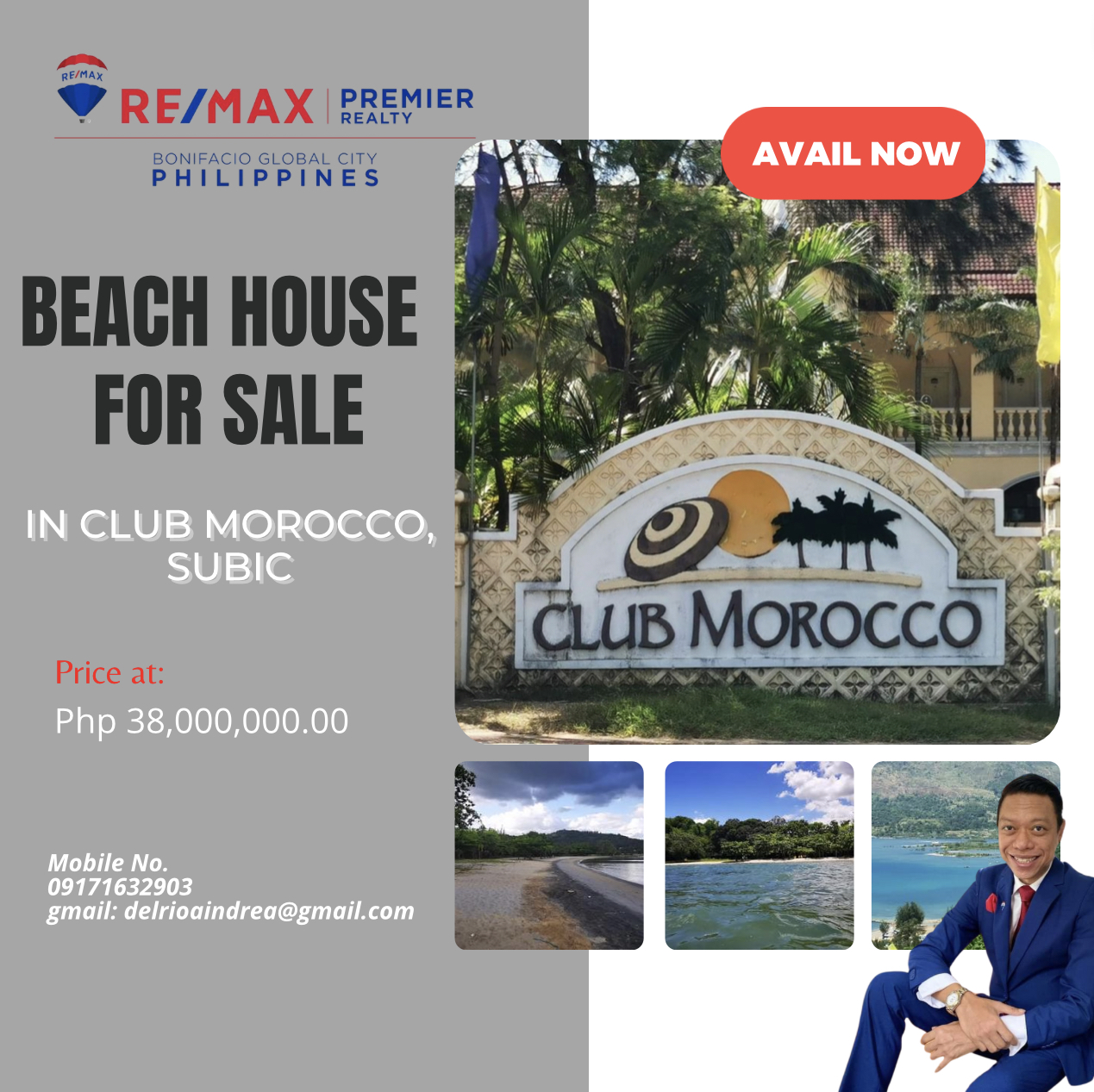 BEACH HOUSE FOR SALE in Club Morocco, Subic‼️