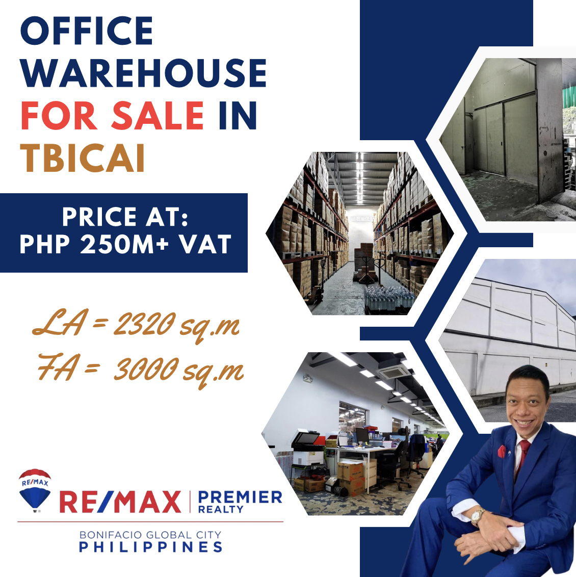 OFFICE WAREHOUSE FOR SALE in TBICAI, Brgy. Bagumbayan, Taguig‼️