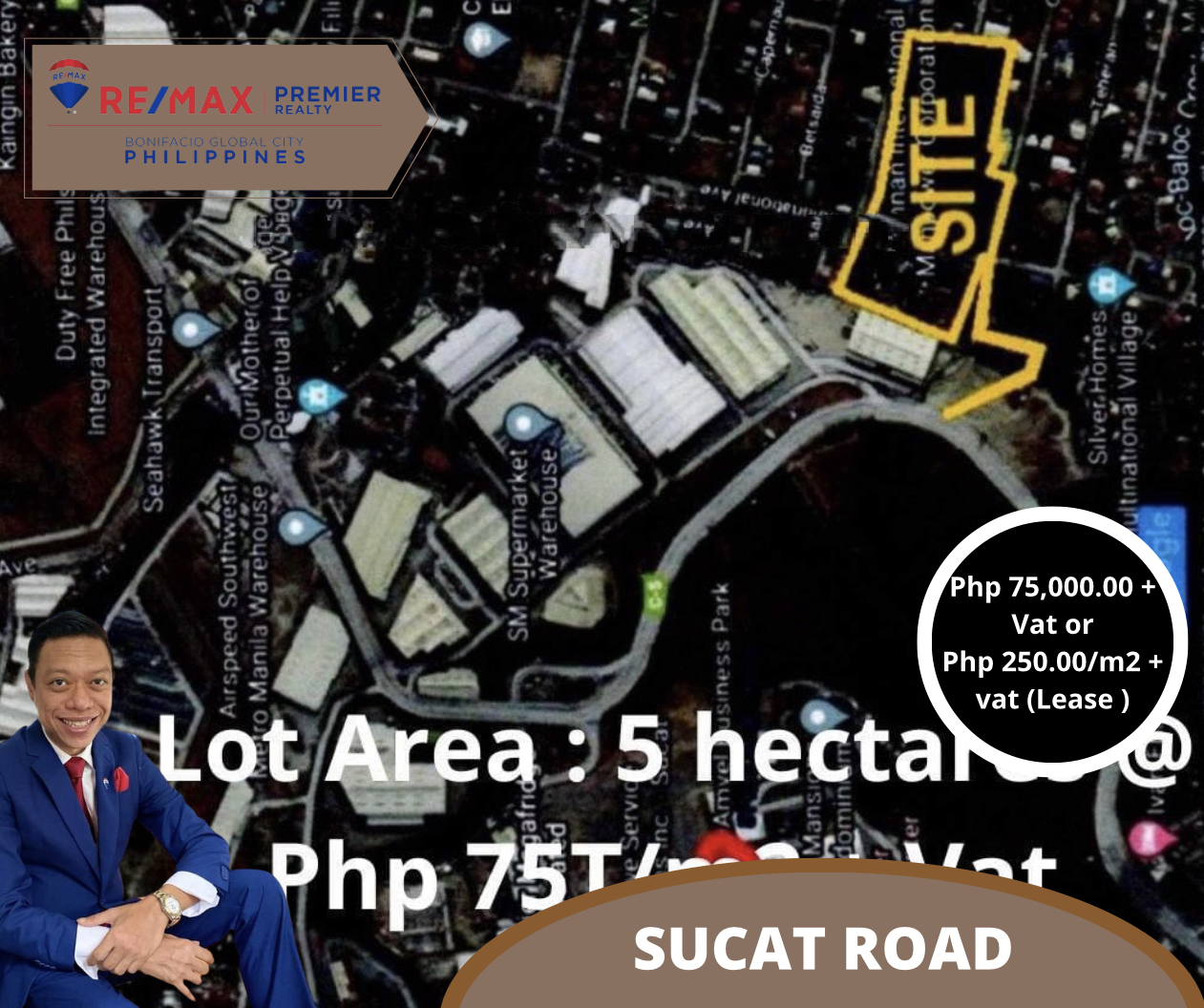 COMMERCIAL / INDUSTRIAL LOT FOR SALE/ LEASE in Sucat Road‼️