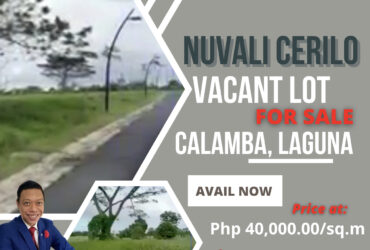 Nuvali Cerilo Vacant Lot FOR SALE developed by Ayala Land Premier‼️